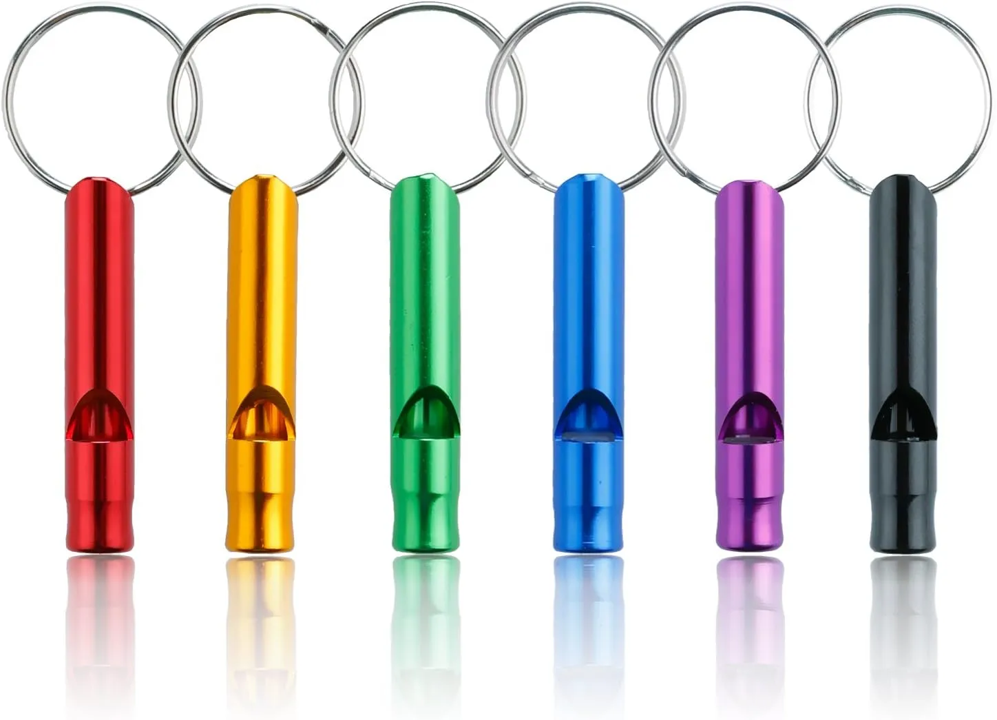12 Pieces/20 Pieces/21 Pieces/36 Pieces Hiking Camping Aluminum Emergency Whistles Survival Whistle with Lanyards