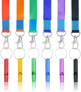 12 Pieces/20 Pieces/21 Pieces/36 Pieces Hiking Camping Aluminum Emergency Whistles Survival Whistle with Lanyards