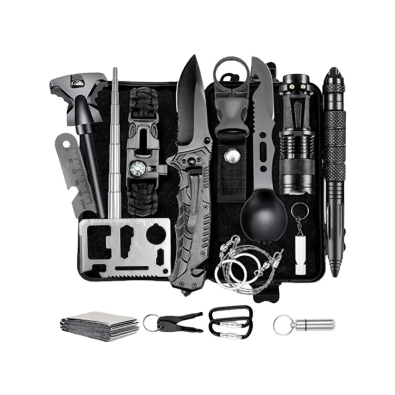 16-In-1 Outdoor Tactical Survival Camping Multi-Functional Kit