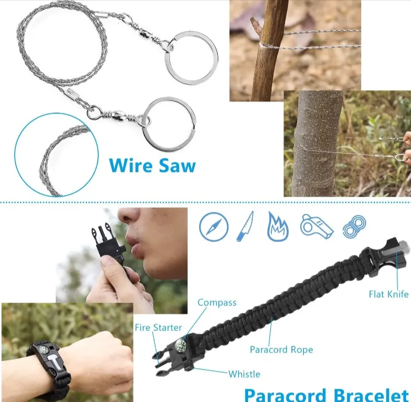 16-In-1 Outdoor Tactical Survival Camping Multi-Functional Kit