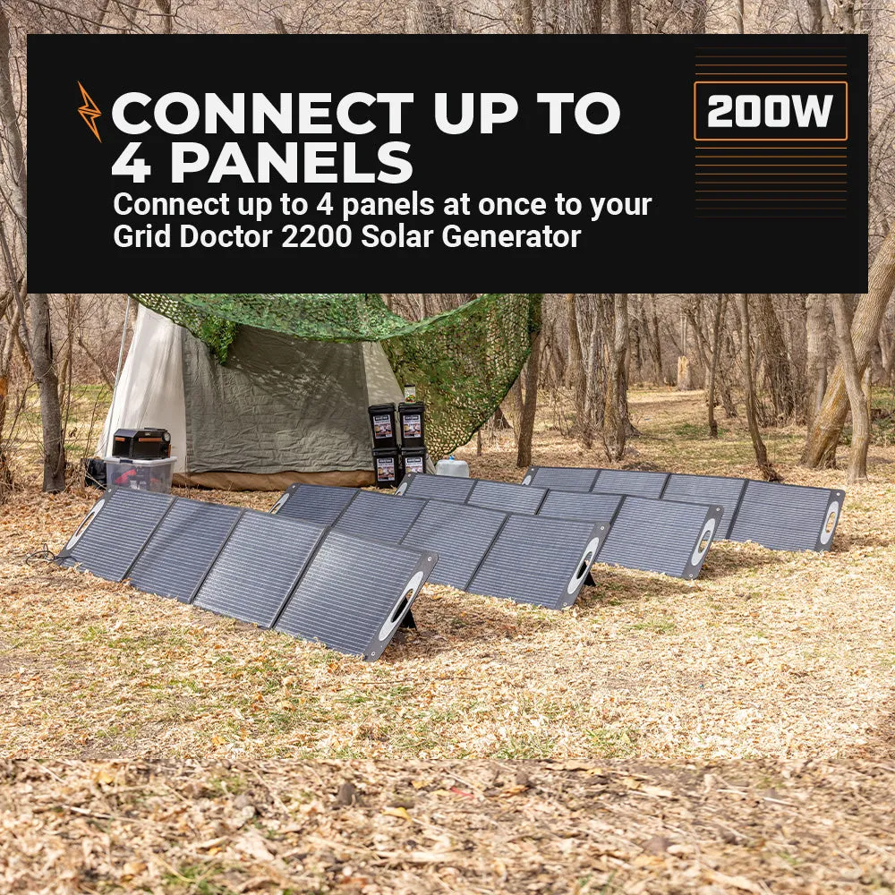 200W Solar Panel Kit by Grid Doctor for the 3300 & 2200 Solar Generator Systems