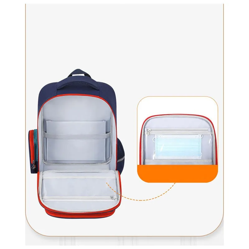 41Cm Durable And Waterproof Kid'S School Backpack Md-37 -Red And Blue