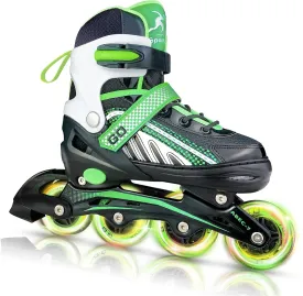 Adjustable Inline Skates for Boys and Girls Ages 4-12 with Full Light Up Wheels, Outdoor Roller Skates for Kids, Youth and Beginner