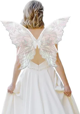 ALIBBON Fairy Wings Transparent Fairy Wings Costume for Women, Butterfly Wings Dress Up Accessories