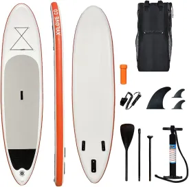 All Skill Levels Everything Included with Stand Up Paddle Board (White, 10.6)