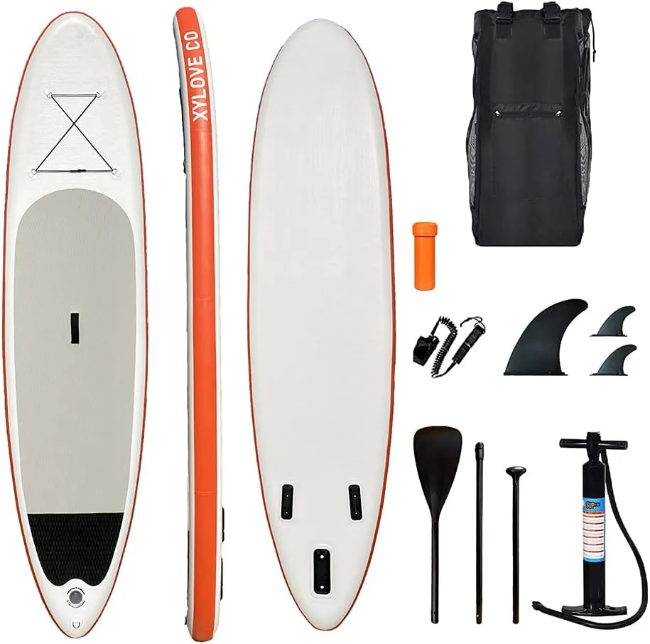 All Skill Levels Everything Included with Stand Up Paddle Board (White, 10.6)