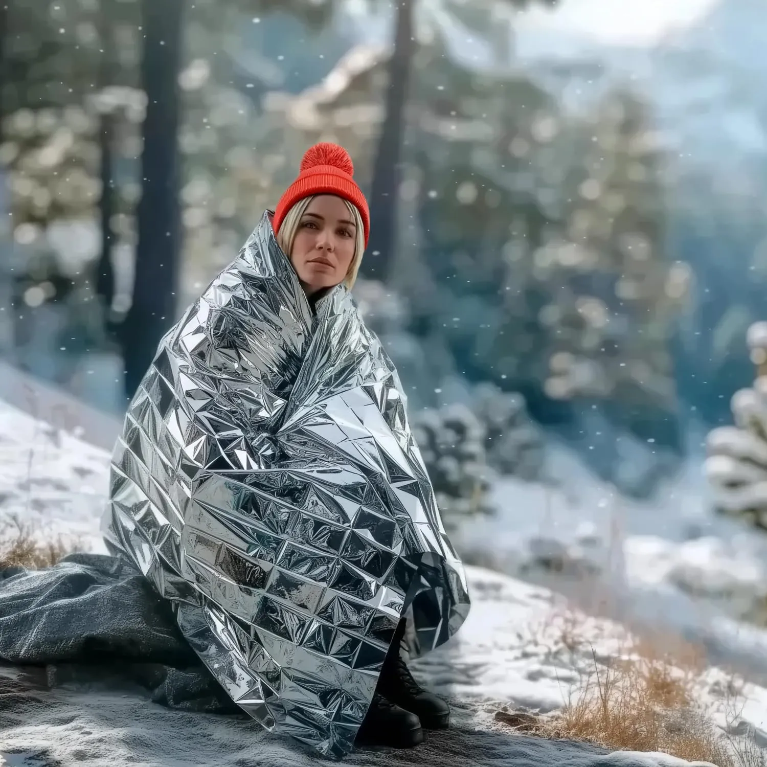 Altland 4 Pack of Emergency Blankets - Heat Reflective Blankets for Winter Survival Kits, Disaster Preparedness, Cold Weather Camping, and Homeless Care Packages