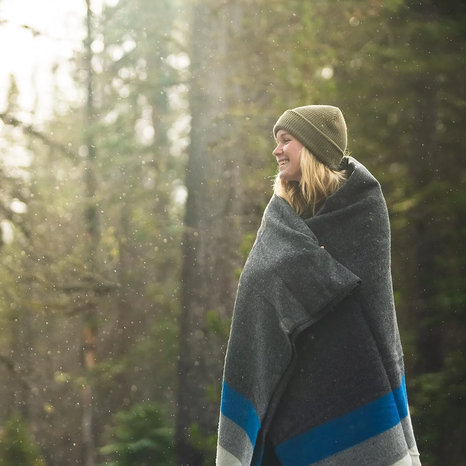 Arcturus Patterned Wool Blankets - 4.5lbs Warm, Heavy, Washable, Large | Great for Camping, Outdoors, Sporting Events, or Survival & Emergency Kits