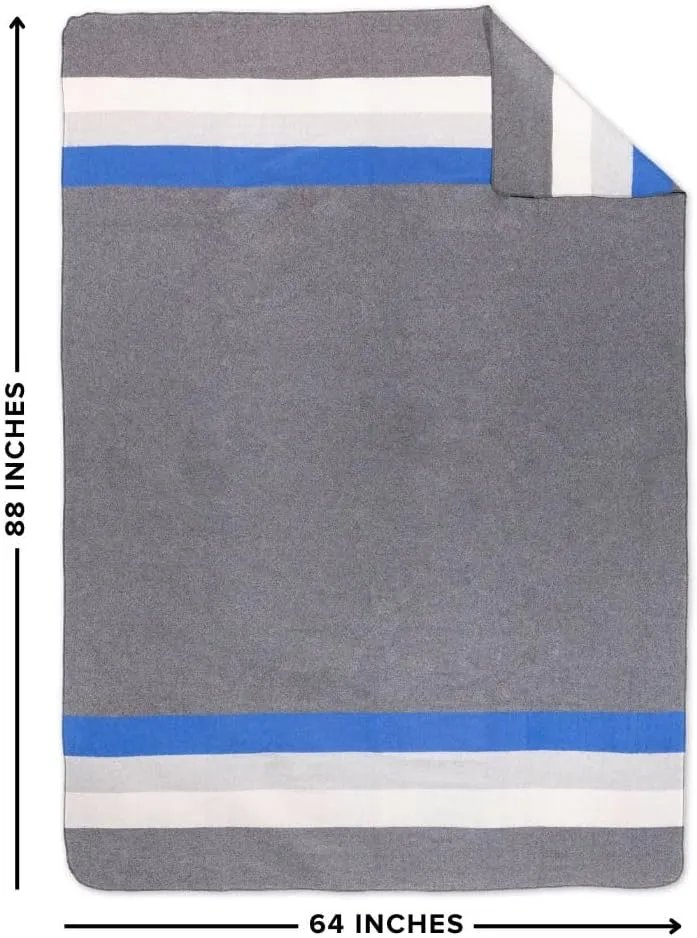 Arcturus Patterned Wool Blankets - 4.5lbs Warm, Heavy, Washable, Large | Great for Camping, Outdoors, Sporting Events, or Survival & Emergency Kits