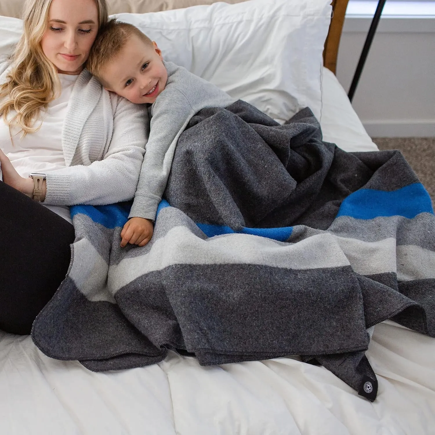 Arcturus Patterned Wool Blankets - 4.5lbs Warm, Heavy, Washable, Large | Great for Camping, Outdoors, Sporting Events, or Survival & Emergency Kits