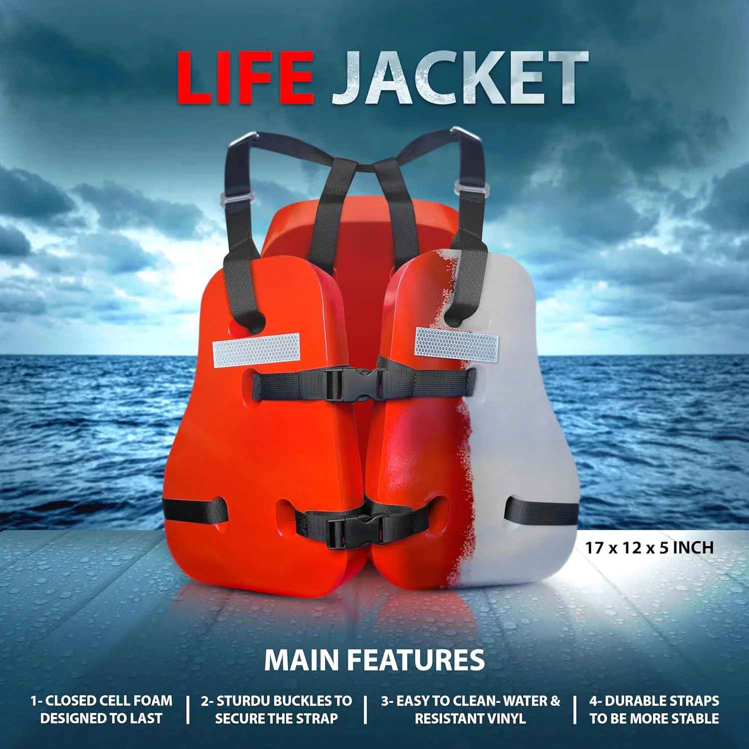 ASA TECHMED Adult Life Jackets - High Buoyancy Lifejackets for Kayak and Water Sports, Durable, Safety-Enhanced Life Vest Adult for Optimal Visibility and Protection