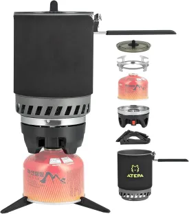ATEPA Backpacking Stove Camping Cooking Gear for Outdoor Hiking Hunting Fishing