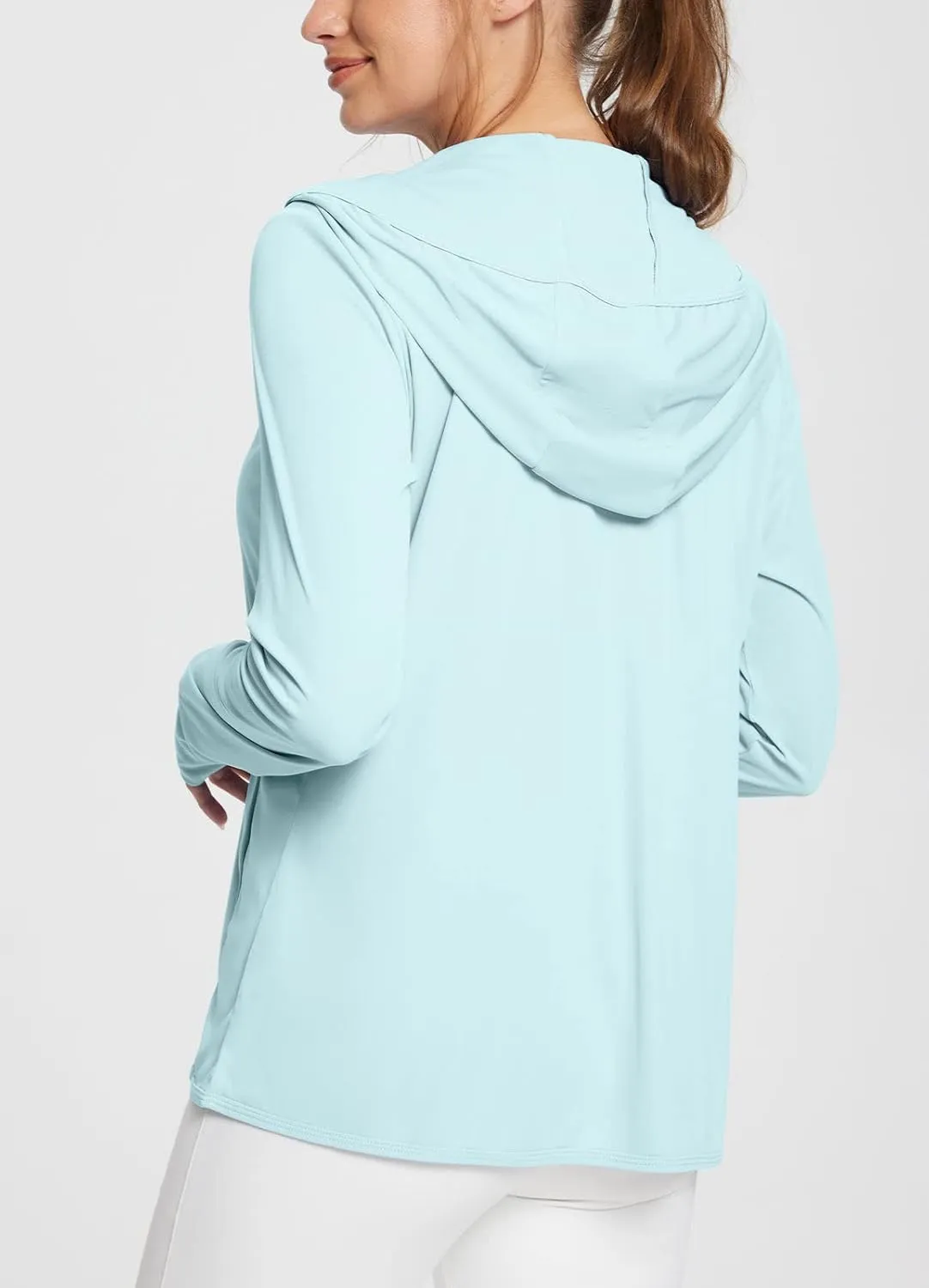 baleaf Women's UPF 50  Sun Protection Shirts SPF Jacket UV Cooling Hoodie Long Sleeve Summer Clothing for Outdoor Hiking
