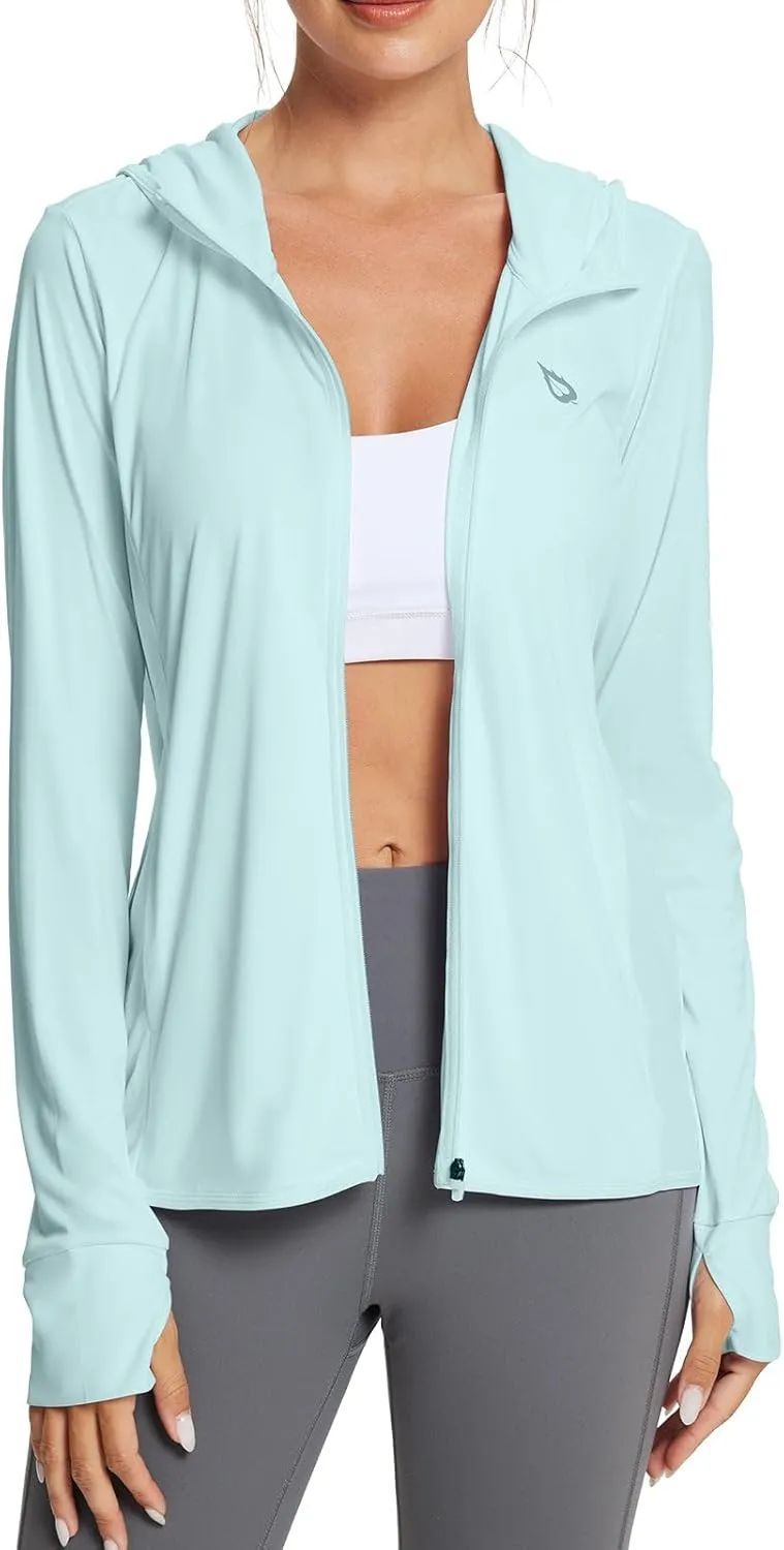 baleaf Women's UPF 50  Sun Protection Shirts SPF Jacket UV Cooling Hoodie Long Sleeve Summer Clothing for Outdoor Hiking