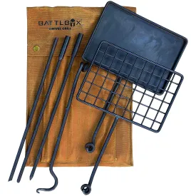 BattlBox Bushcraft Swivel Grill Set w/ Waxed Canvas Carrying Case