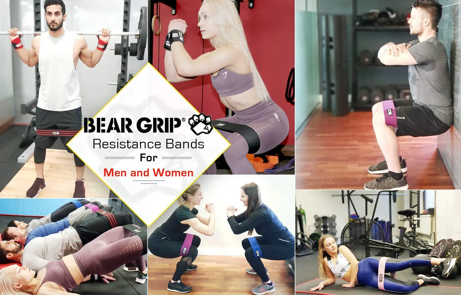 Bear Grip Hip Band Circle - Glute Activation Band Heavy Elasticated Cotton in Two Sizes Ideal for Warm ups … Blue M