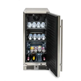 Blaze 15-Inch 3.2 Cu. Ft. Outdoor Rated Compact Refrigerator - BLZ-SSRF-15