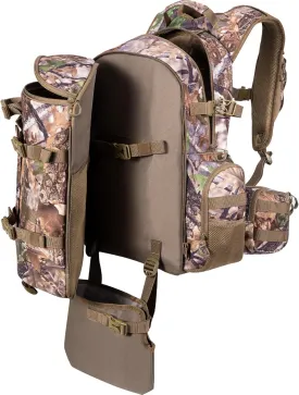 BLISSWILL Large Hunting Backpack with padded weapon compartment for Bow Rifle with Waterproof Rain Cover Hunting Gear Accessories 40L(Supercamo Timber)