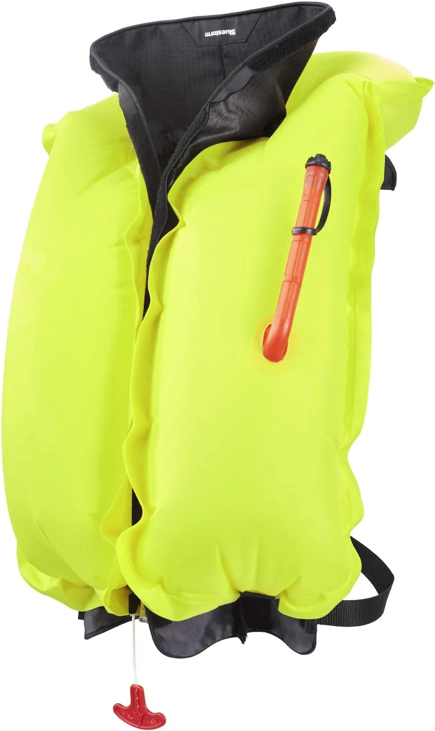 BLUESTORM Gear Cirrus26 Inflatable PFD Life Jackets for Adults | US Coast Guard Approved Automatic Life Vest w/Manual Override Convertibility