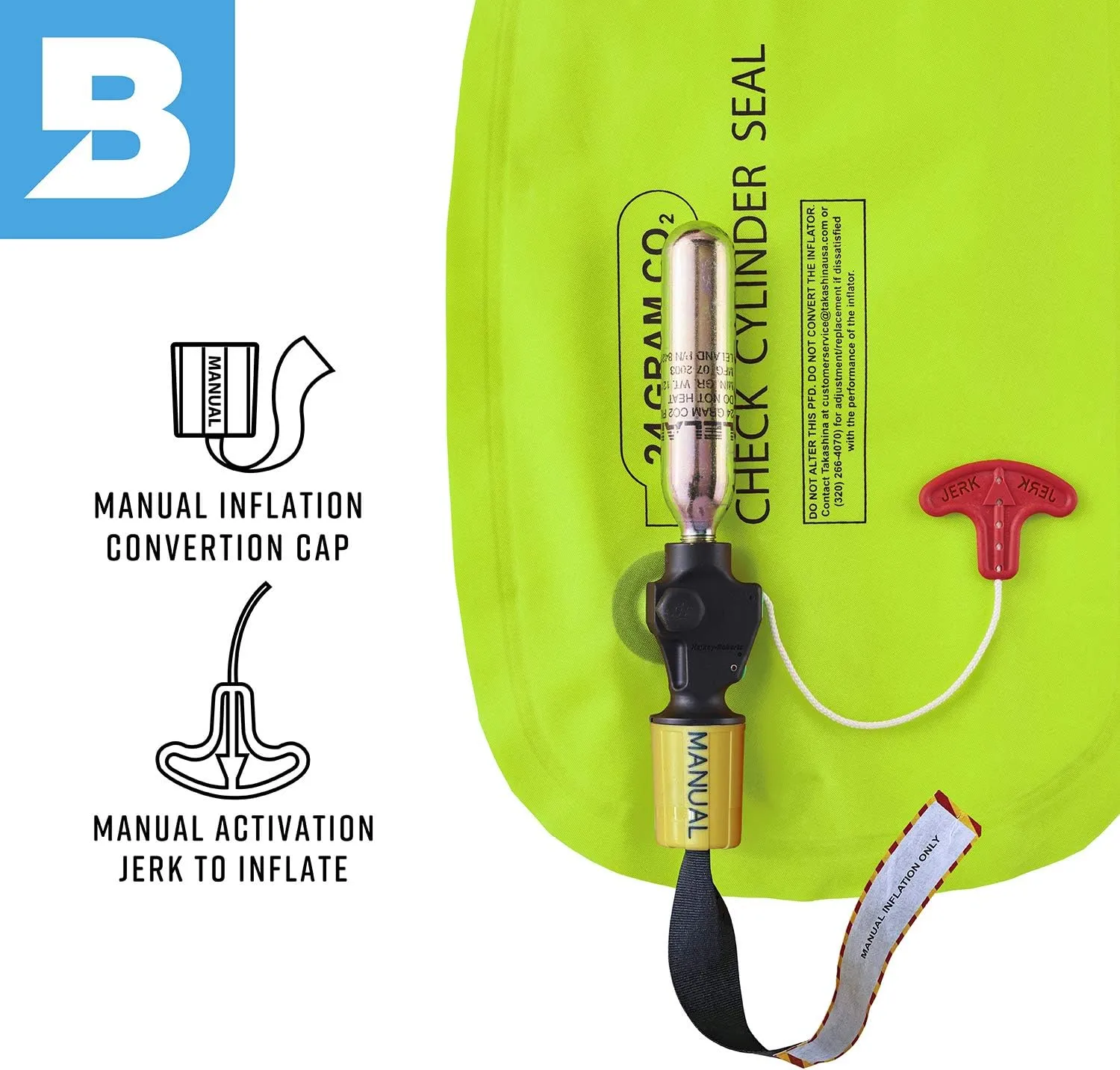 BLUESTORM Gear Cirrus26 Inflatable PFD Life Jackets for Adults | US Coast Guard Approved Automatic Life Vest w/Manual Override Convertibility