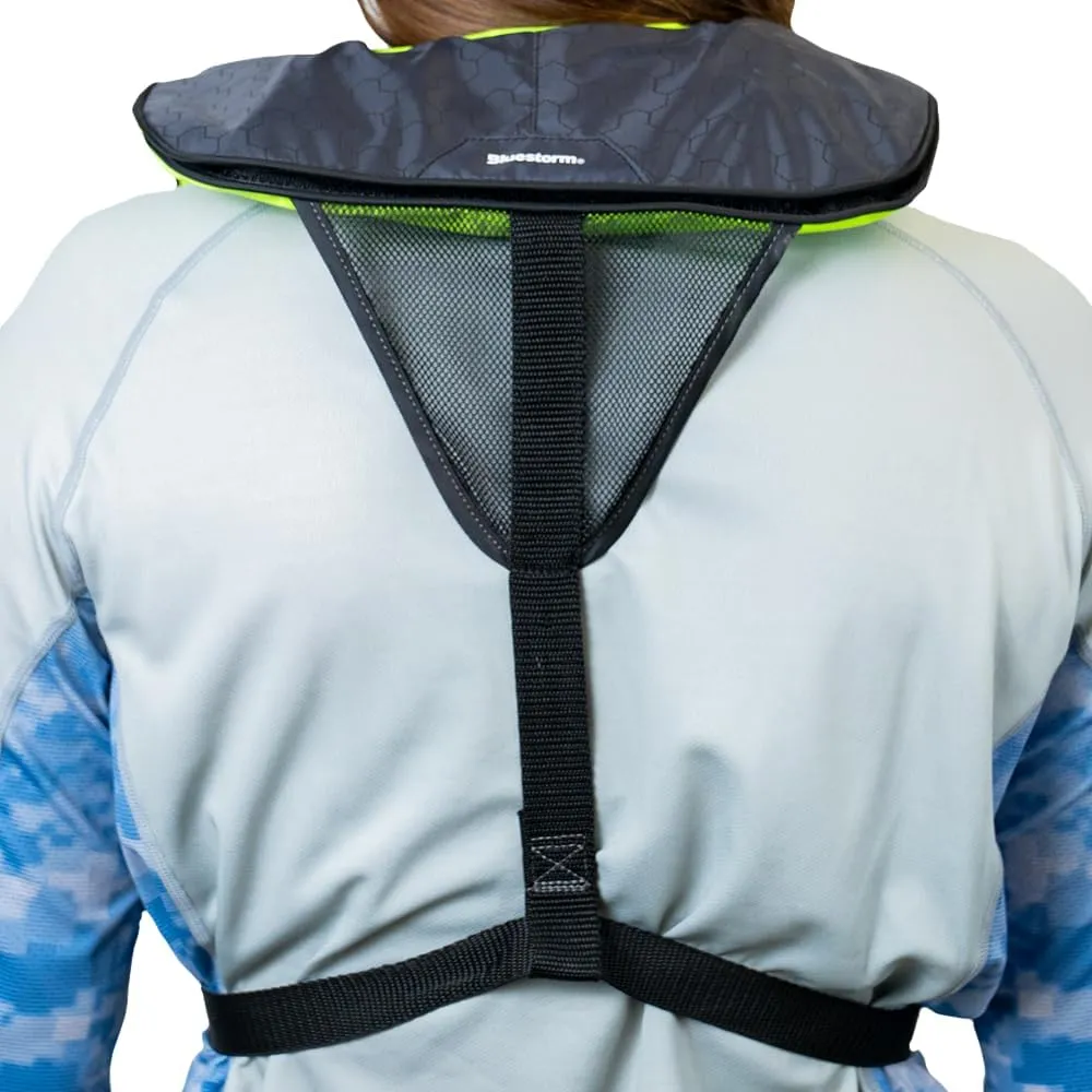 BLUESTORM Gear Cirrus26 Inflatable PFD Life Jackets for Adults | US Coast Guard Approved Automatic Life Vest w/Manual Override Convertibility