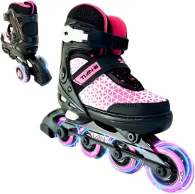 Boys Girls Adjustable Inline Skates Roller Skates 2 in 1 Convertible Roller Blade for Children Kids