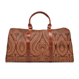 Brown Paisley Waterproof Travel Bag