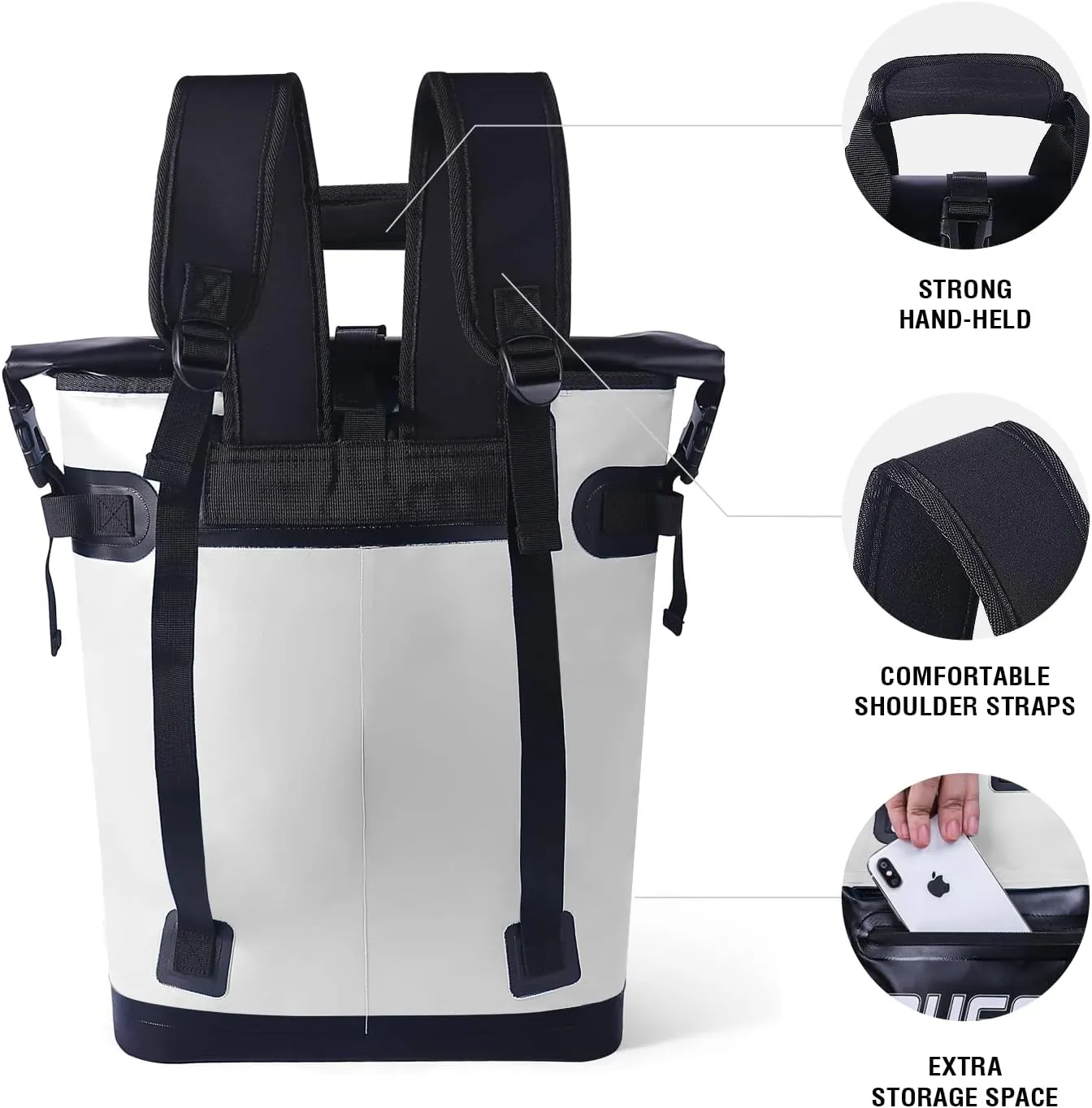 Buffalo Gear Cooler Backpack18L,30L Leakproof Camping Backpack Cooler Insulated Cooler for Picnic Beach Hiking Park Fishing