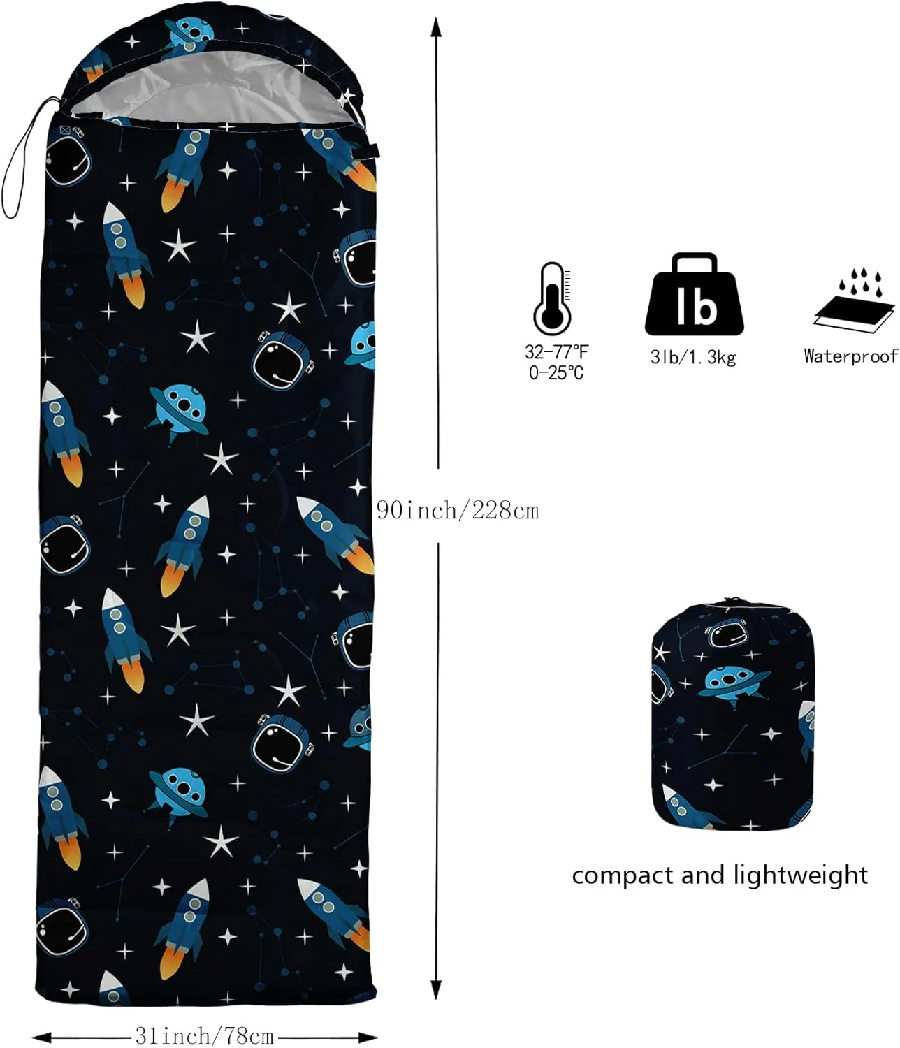 Camping Sleeping Bags,3 Season Warm & Cool Weather,Lightweight,Waterproof Sleeping Bags for Adults & Kids,Traveling,and Outdoors,Camping Gear Equipment