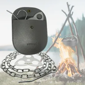 Camping Tripod Board Accessories - Turn Branches into Campfire Tripod Grill for Cooking, Portable Camping Gear and Equipment for Camper/Hiker Travel Outdoor Firepit Hang Pot Cooking