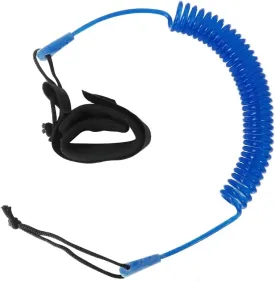 Coiled SUP Leash 10 FT Surfboard Leash Sup Leg Rope Strap Stand Up Paddleboard Leash Suitable for Stand Up Paddling, Surfing and Kayaking - Blue