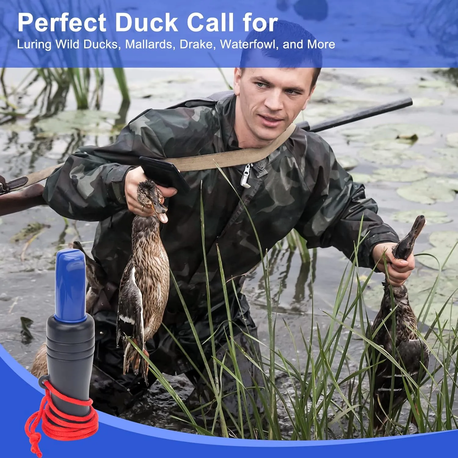 Coolrunner Duck Calls Duck Calls for Hunting Duck Decoys Whistle, Mallard Duck Call, Loud Sound Duck Call Hunting