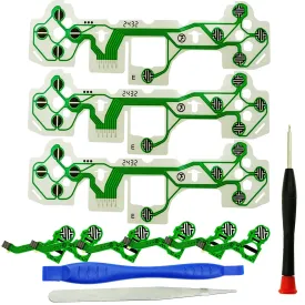 CTHTBZ 3PCS Conductive Film Keypad Flex Cable for PS5 Controller, V3 BDM-030 Button Ribbon Circuit Board Replacement