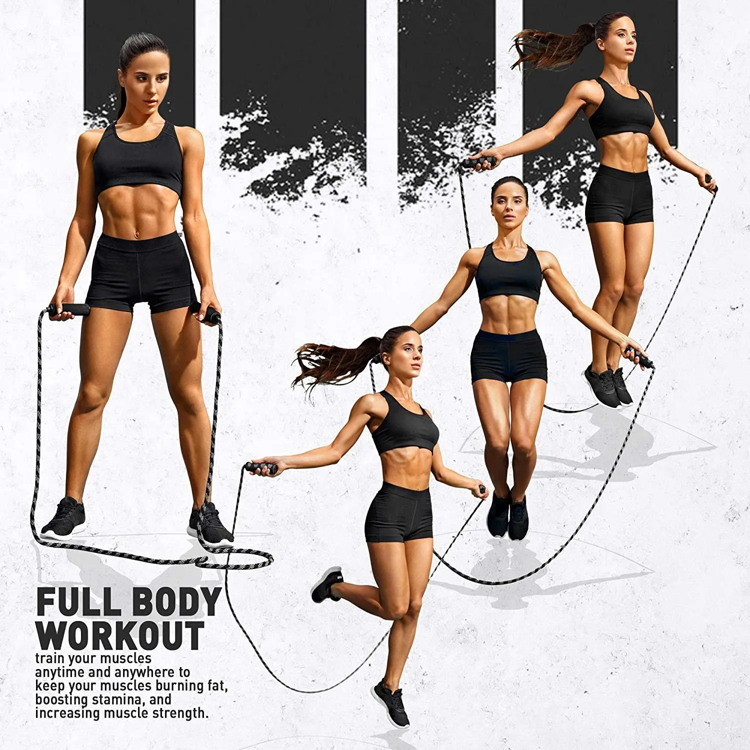 Dux Ridge Workout Pack Includes 65cm Yoga Exercise Ball/Chair with Pump - 3m Aluminium Jump Rope - 4 Progressive Loop Bands   Workout Guide to get You Started.