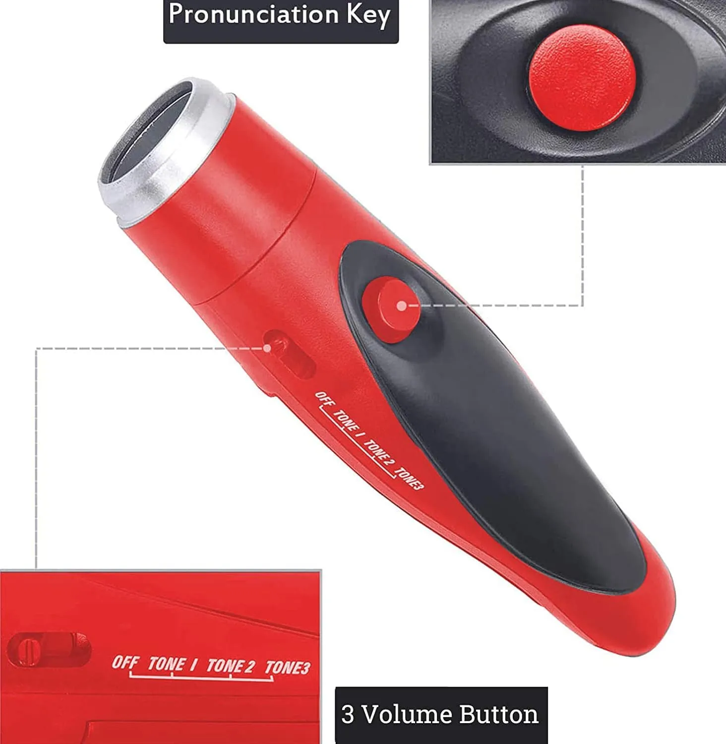 Electronic Whistle for Coaches, Handheld Lound Electric Whistle with Lanyard and Three Tone for Volleyball, Soccer Referee, P.E. Teacher, Police,Outdoor Camping, Self Defense Emergency