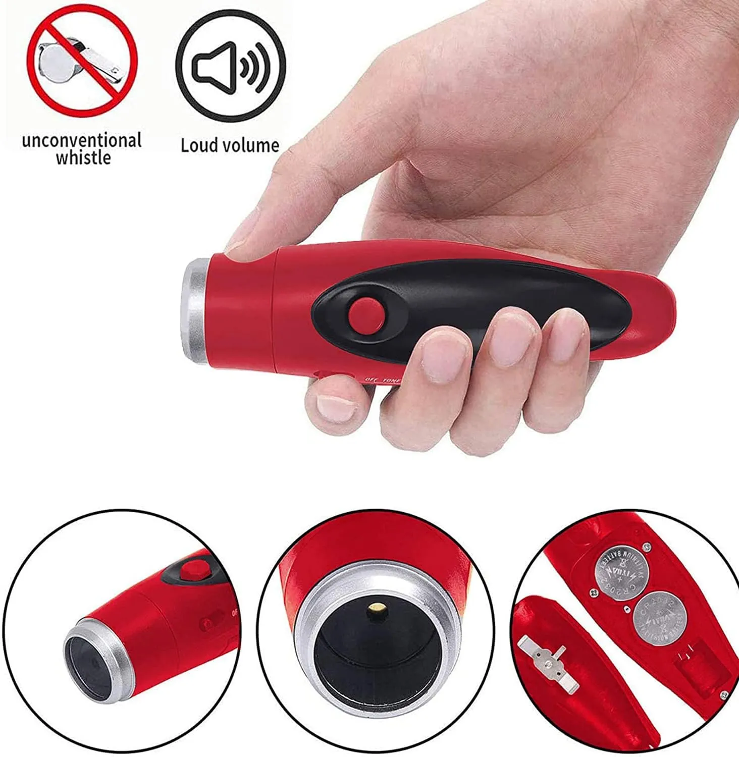 Electronic Whistle for Coaches, Handheld Lound Electric Whistle with Lanyard and Three Tone for Volleyball, Soccer Referee, P.E. Teacher, Police,Outdoor Camping, Self Defense Emergency