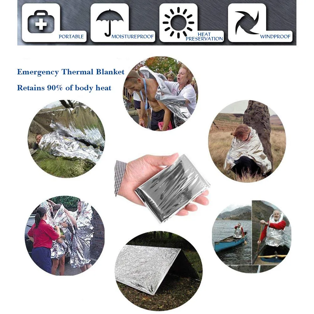 Emergency Survival Kit, 13 in 1 Outdoor Survival Gear, Lifesaving Tools with Military Compass, Saber Card, Whistle, for Travel Hike Field Camp，Father's Day, Boyfriend, Boy Scout's Best Gift