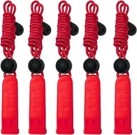 Emergency Whistle, 120db Safety Whistle Survival Shrill Loud for Camping Hiking Hunting Boating Fishing Life Vest Jacket Rescue Signaling Kids Lifeguard 5 Pack
