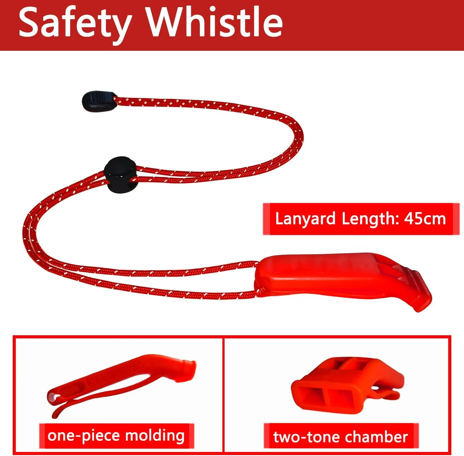 Emergency Whistle, 120db Safety Whistle Survival Shrill Loud for Camping Hiking Hunting Boating Fishing Life Vest Jacket Rescue Signaling Kids Lifeguard 5 Pack