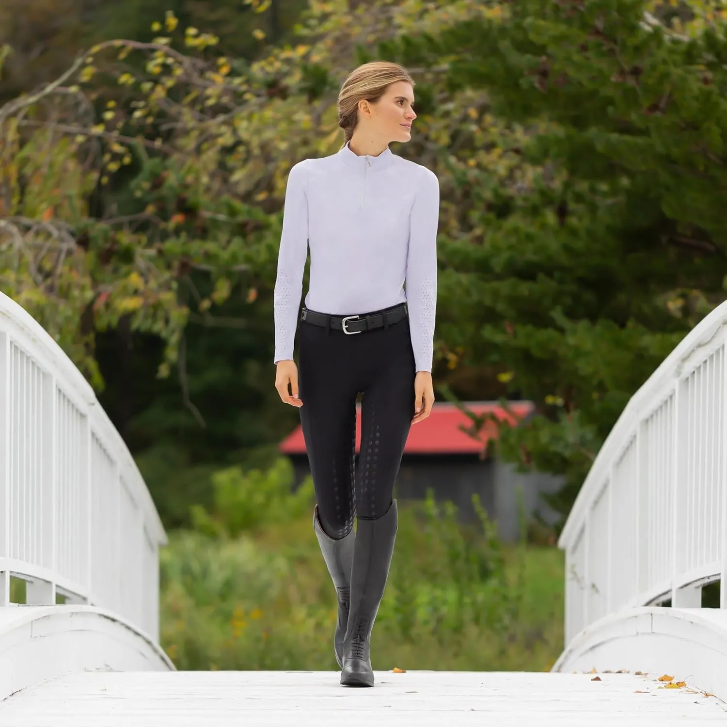 Equinavia Classic Womens Silicone Full Seat Horse Riding Pants with Phone Pockets | Equestrian Breeches Schooling Tights