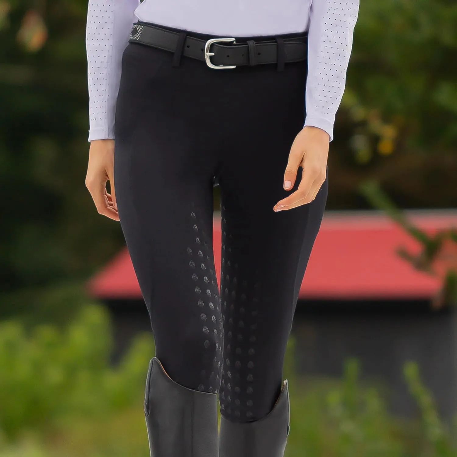Equinavia Classic Womens Silicone Full Seat Horse Riding Pants with Phone Pockets | Equestrian Breeches Schooling Tights