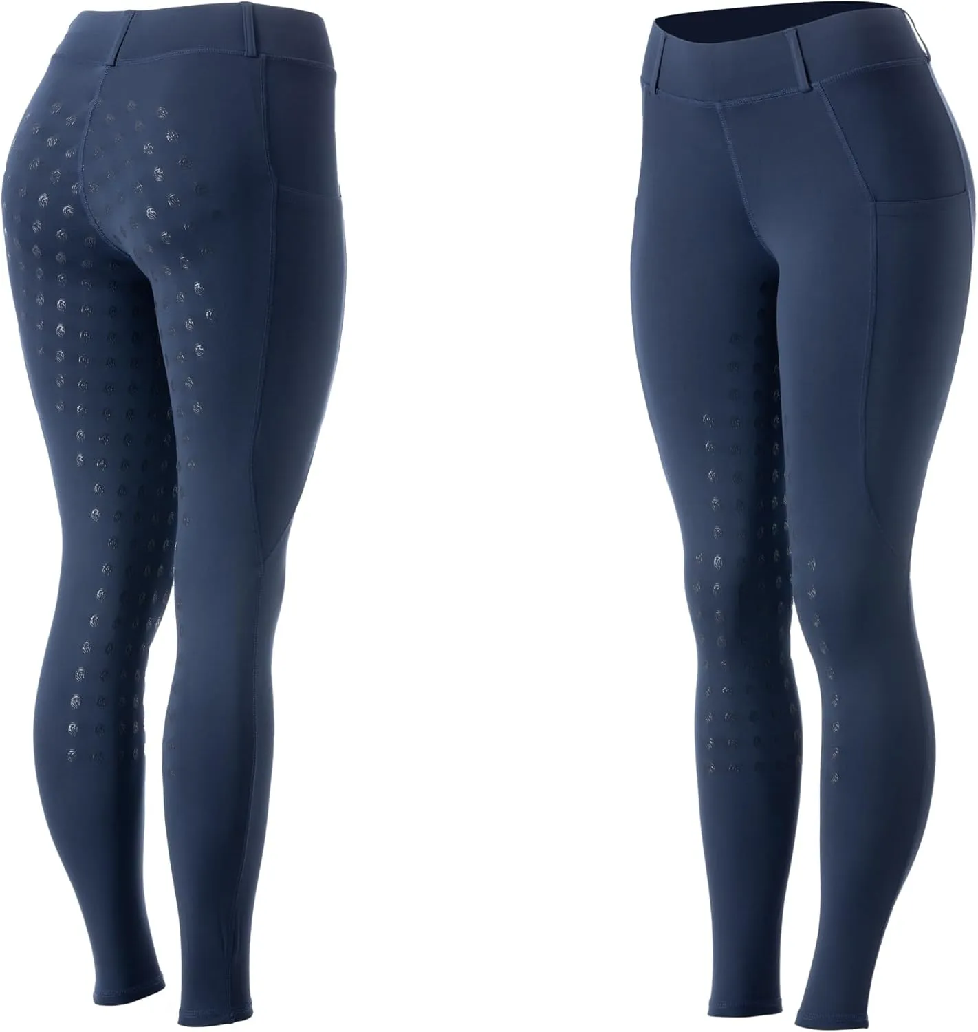 Equinavia Classic Womens Silicone Full Seat Horse Riding Pants with Phone Pockets | Equestrian Breeches Schooling Tights