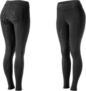Equinavia Classic Womens Silicone Full Seat Horse Riding Pants with Phone Pockets | Equestrian Breeches Schooling Tights