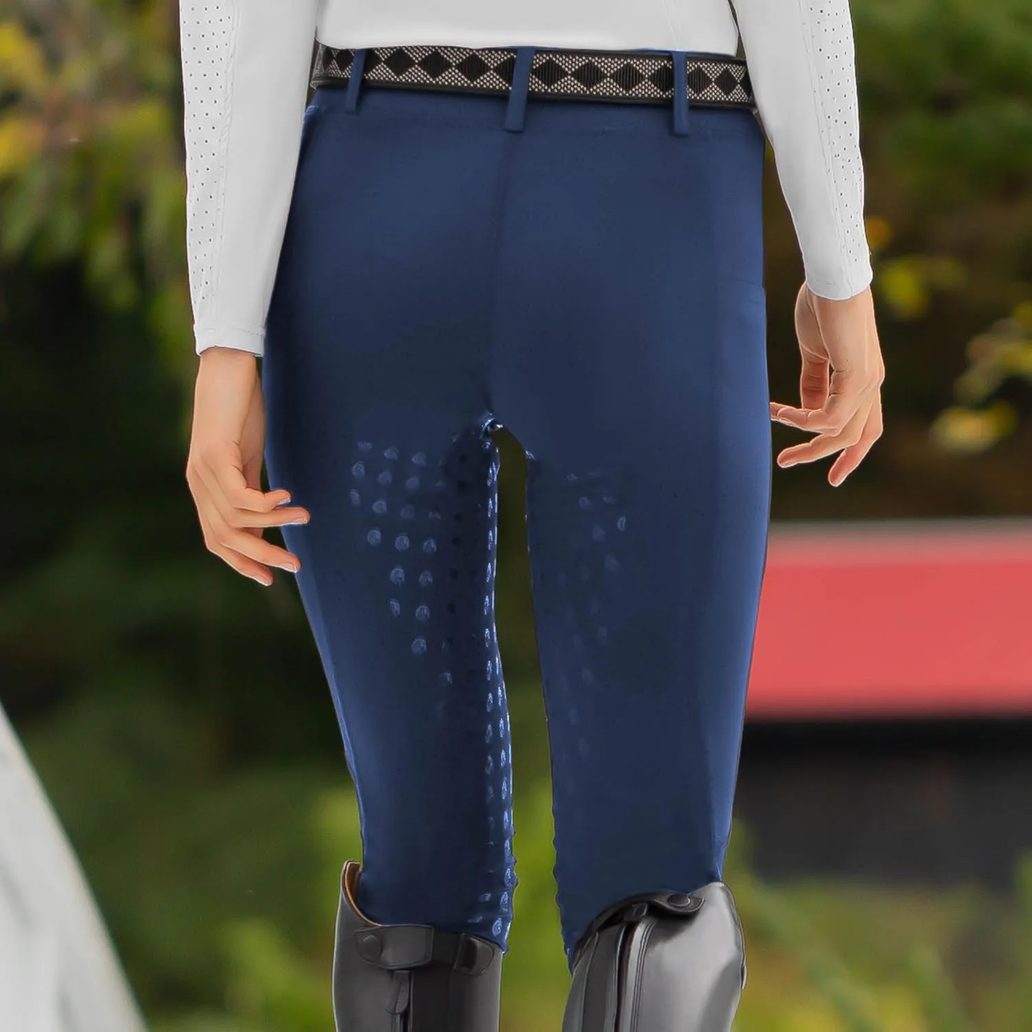Equinavia Classic Womens Silicone Full Seat Horse Riding Pants with Phone Pockets | Equestrian Breeches Schooling Tights