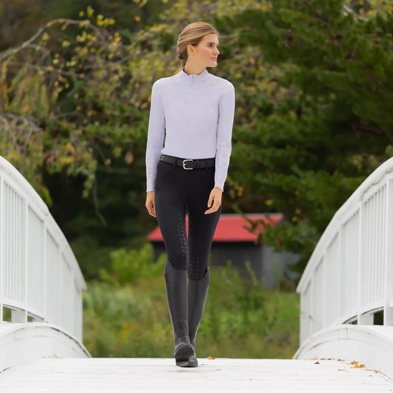 Equinavia Classic Womens Silicone Full Seat Horse Riding Pants with Phone Pockets | Equestrian Breeches Schooling Tights