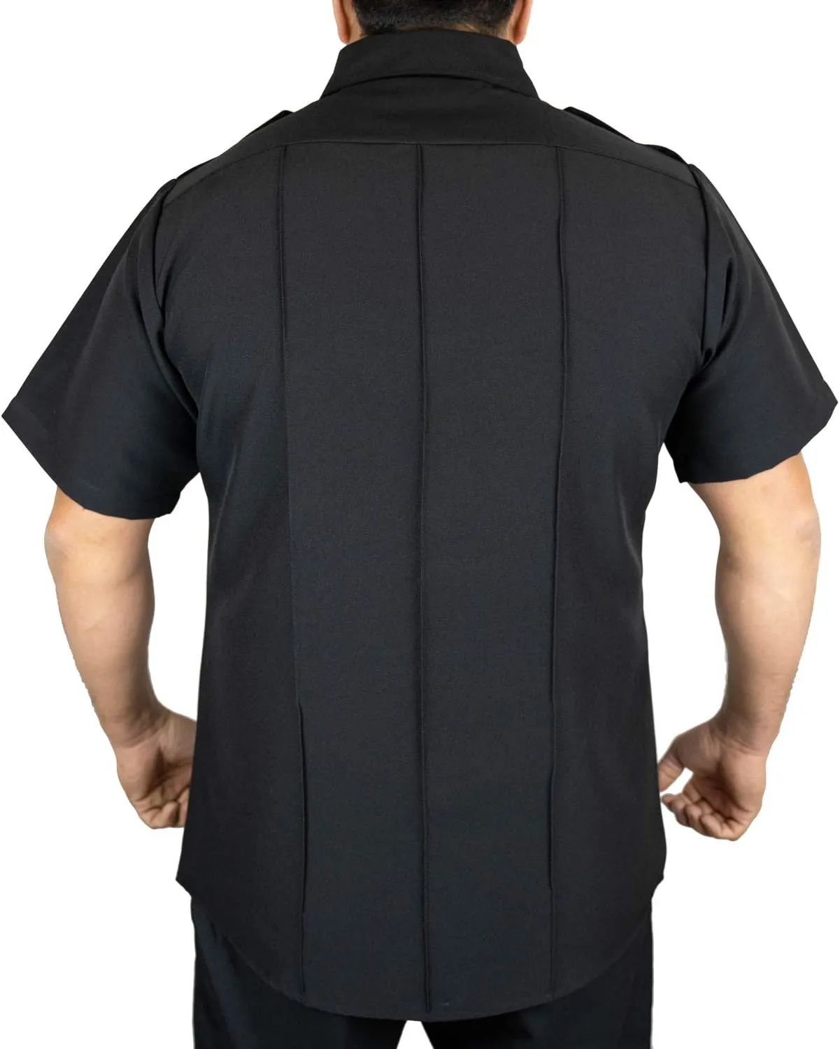 First Class 100% Polyester Short Sleeve Men's Uniform Shirt White