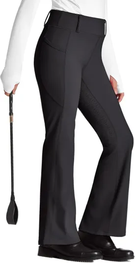 FitsT4 Sports Girl's Full Seat Horse Riding Pants Bootcut Riding Tights Kids Equestrian Breeches with Pockets