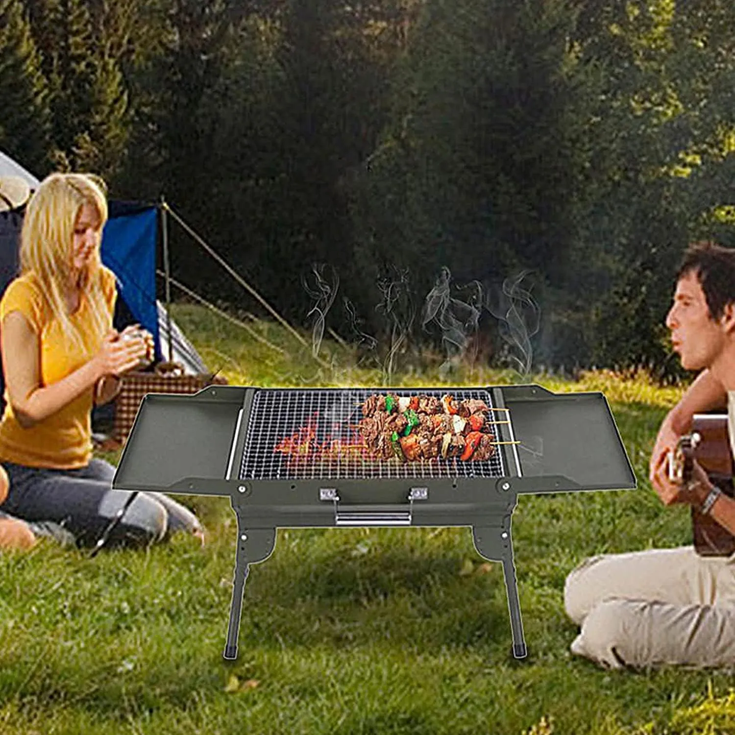 Folding Outdoor Portable Barbecue Grill