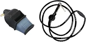 Fox 40 Sonik Blast CMG Whistle with Lanyard, Black