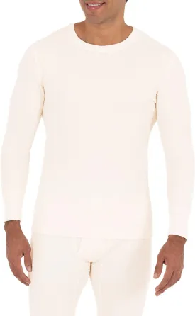 Fruit of the Loom Men's Recycled Waffle Thermal Underwear Crew Top (1 and 2 Packs)